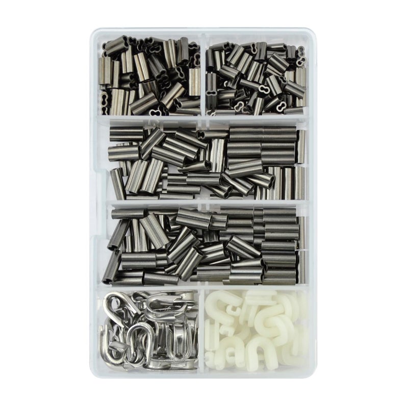 HI-SEAS Copper Mini Double Barrel Sleeves 300 pc, 25 pc Small Stainless Steel Thimbles, 25 pc Large Nylon Thimbles - Image 1